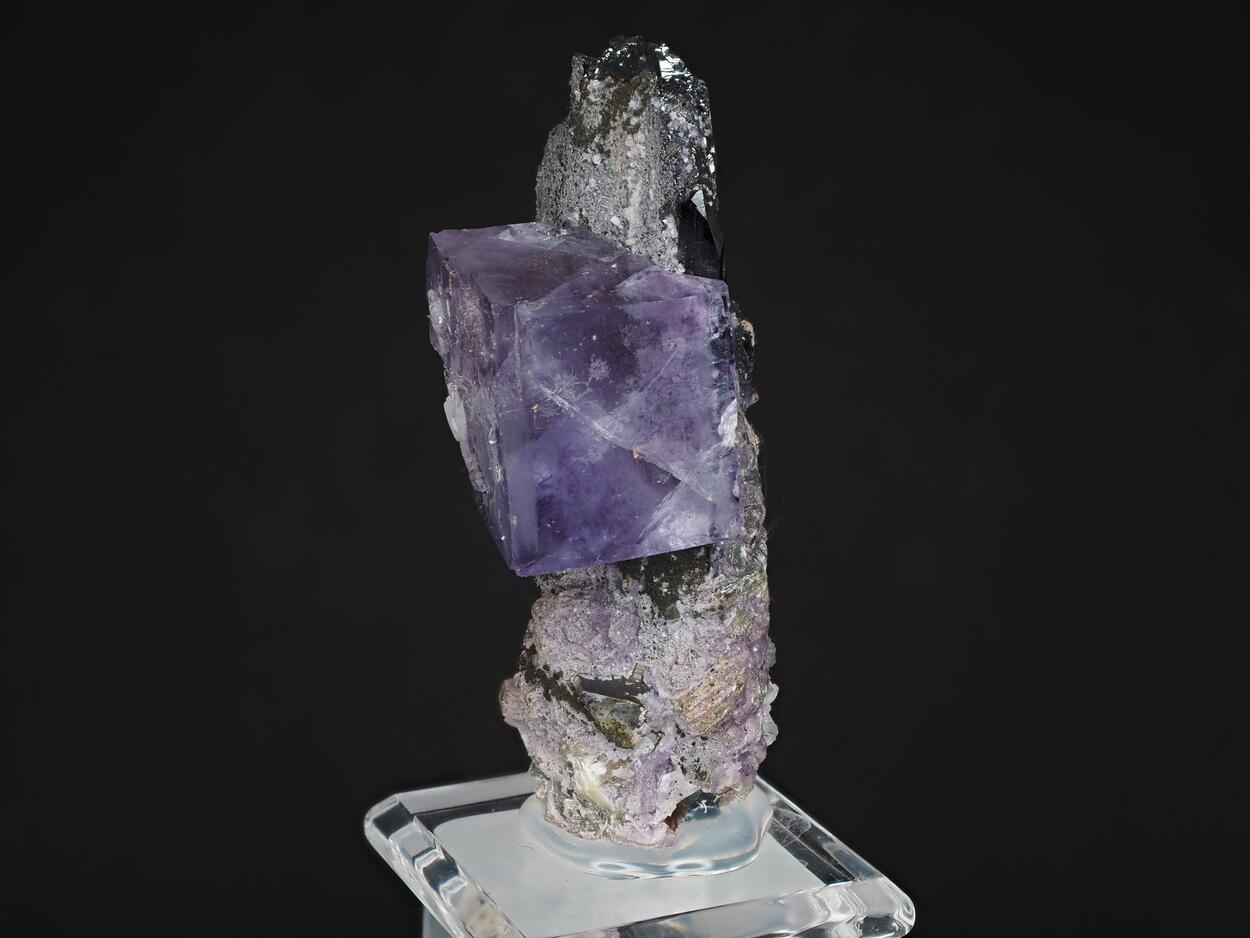 Fluorite On Ferberite