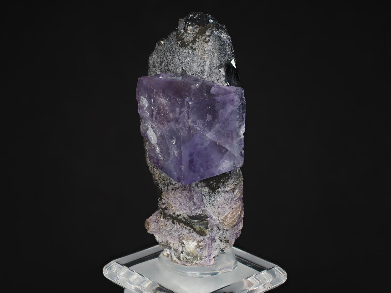 Fluorite On Ferberite