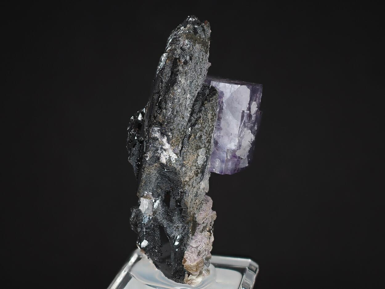 Fluorite On Ferberite