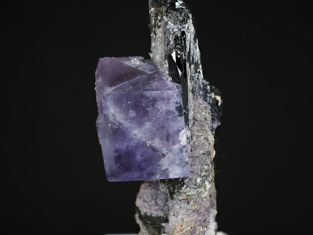 Fluorite On Ferberite