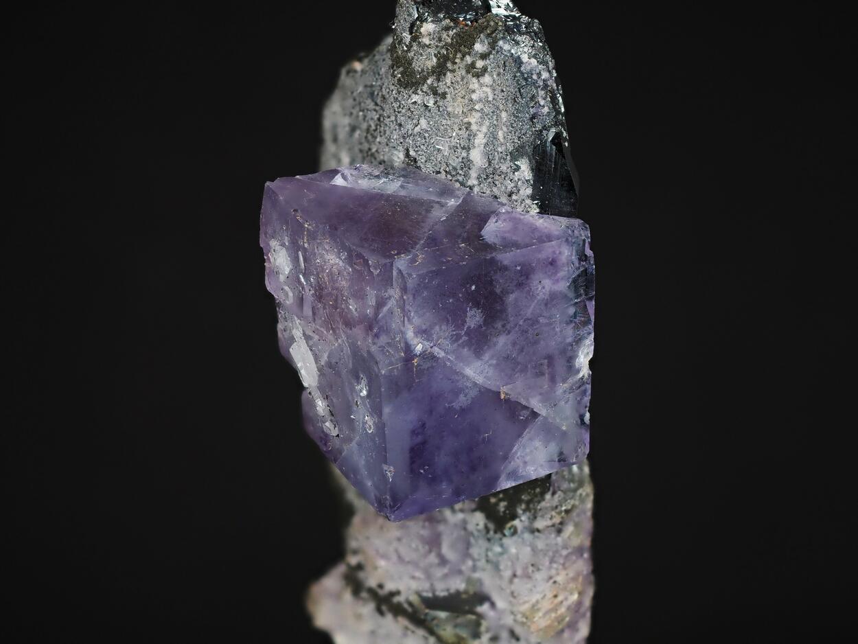 Fluorite On Ferberite