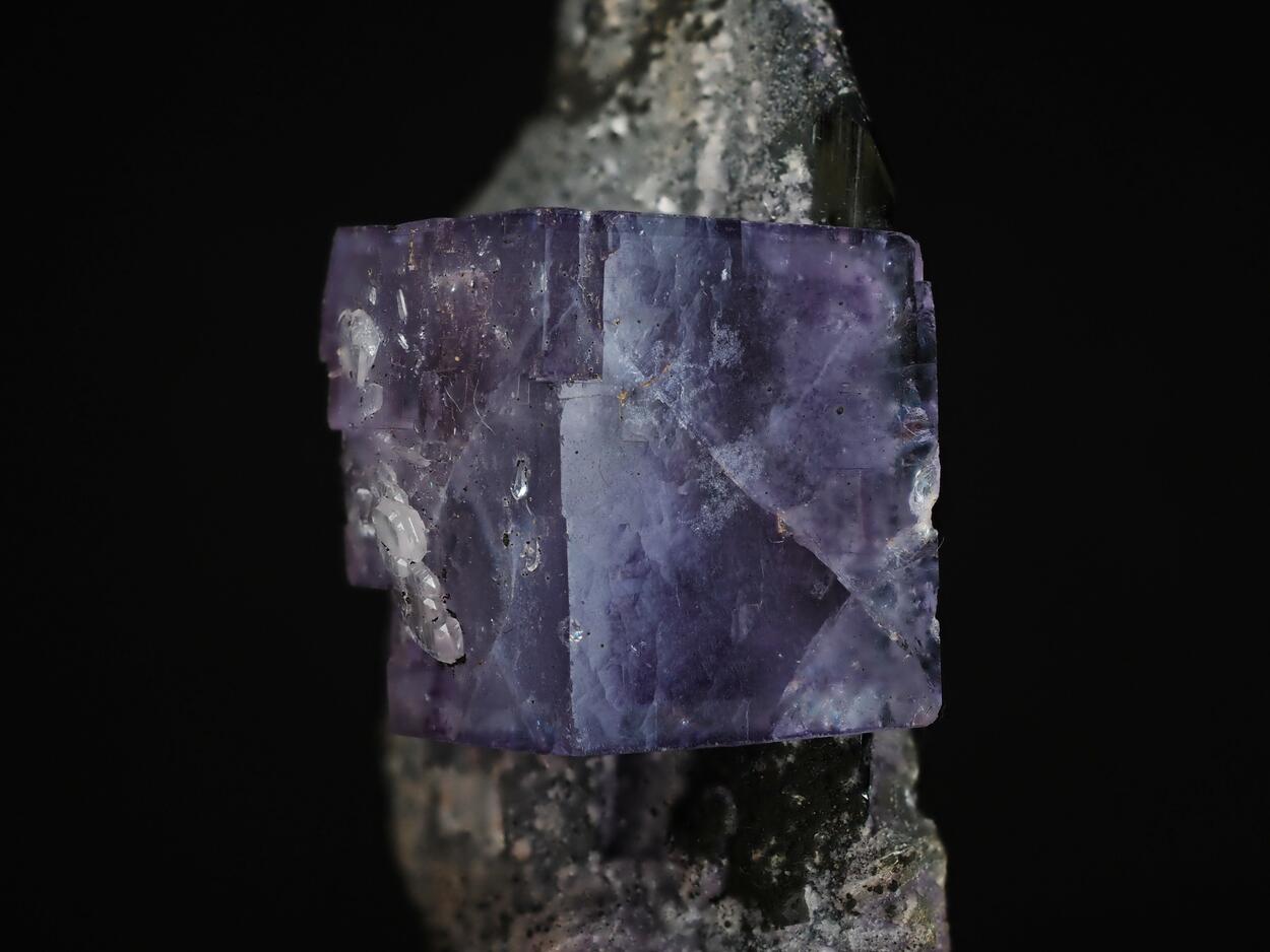 Fluorite On Ferberite