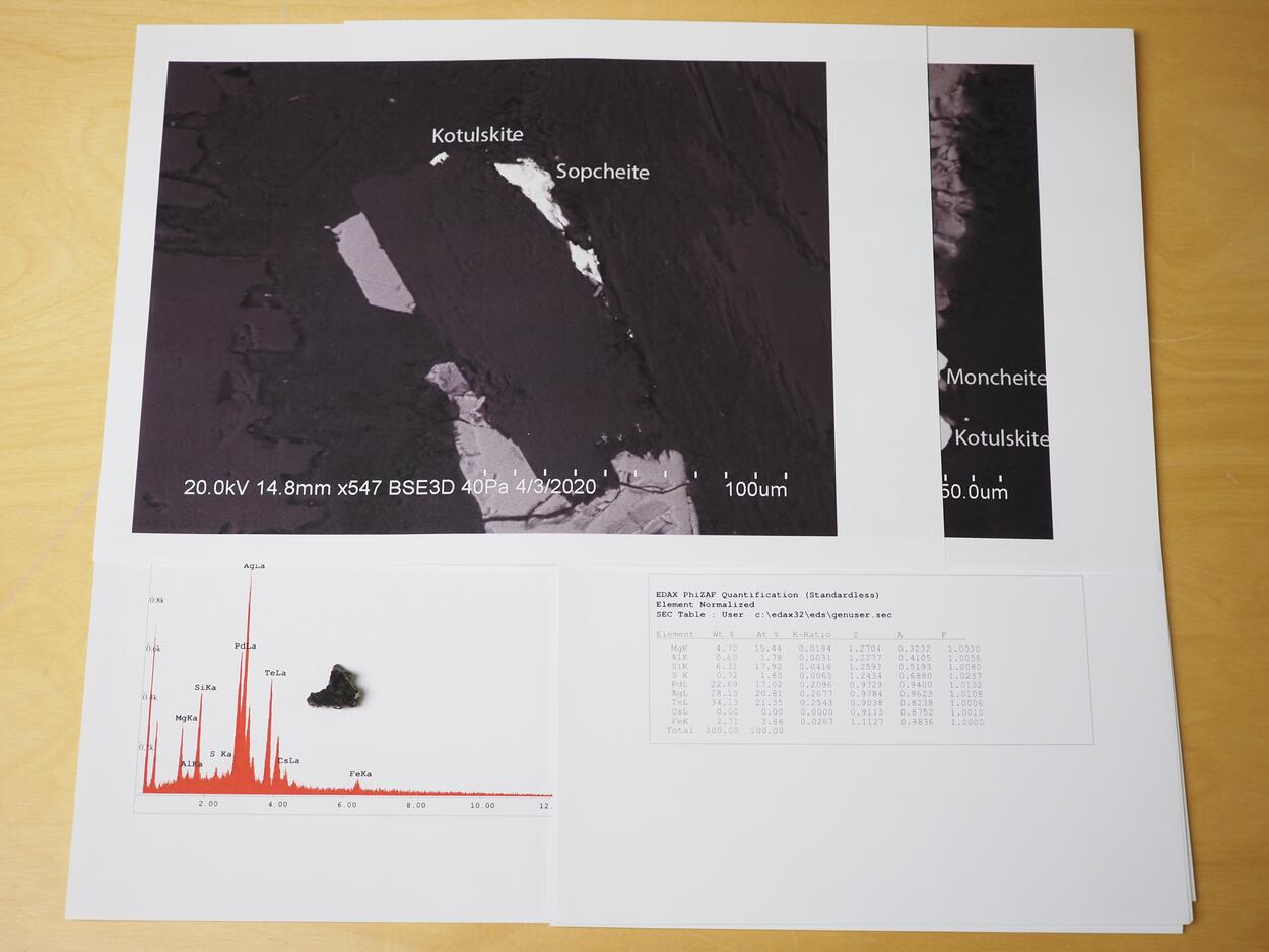 Sopcheite With Kotulskite & Moncheite