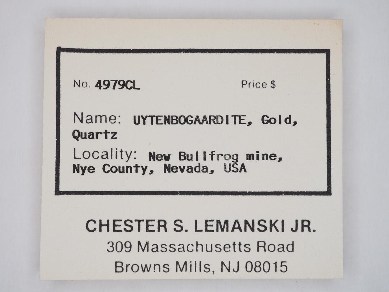 Uytenbogaardtite & Gold