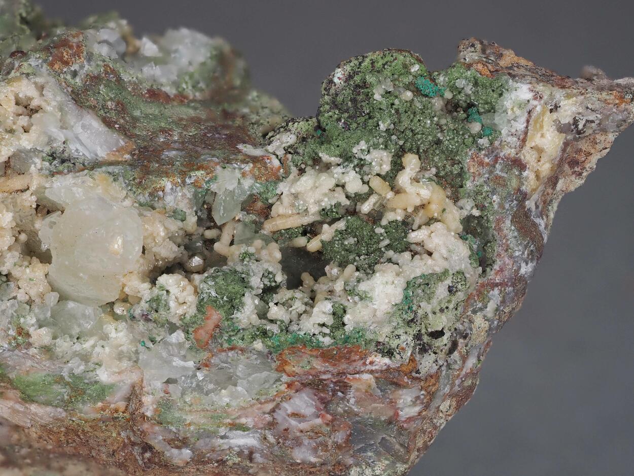 Copper With Cuprite & Smithsonite & Cerussite & Duftite