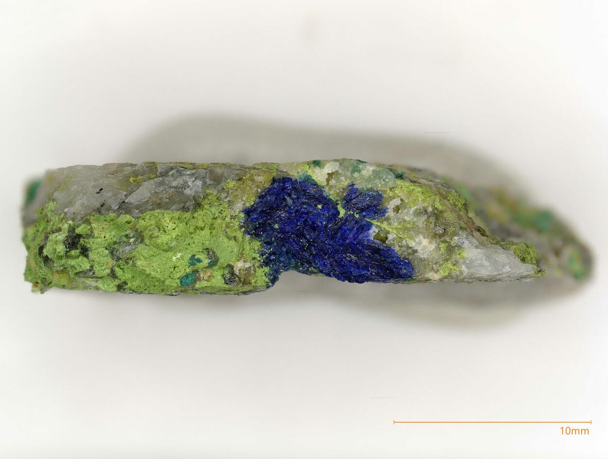 Stibiosegnitite & Azurite
