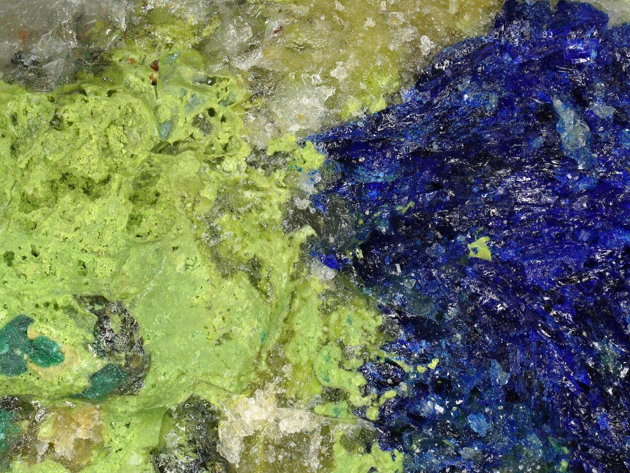 Stibiosegnitite & Azurite