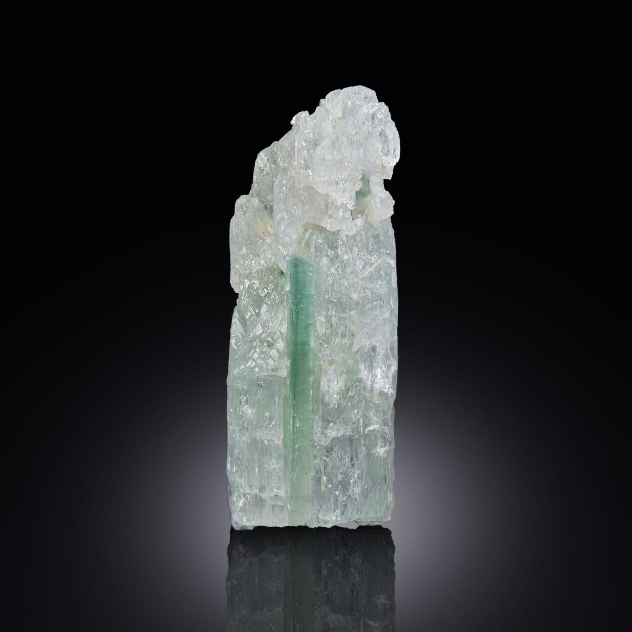 Spodumene Var Kunzite With Tourmaline