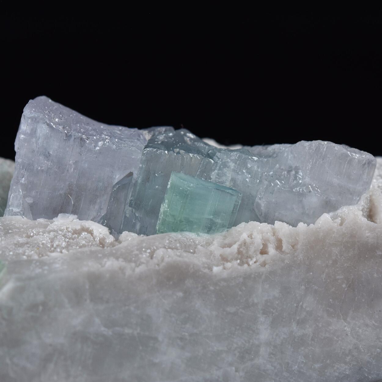 Spodumene Var Kunzite With Tourmaline