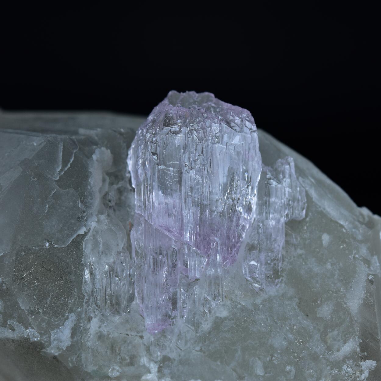 Spodumene Var Kunzite With Quartz