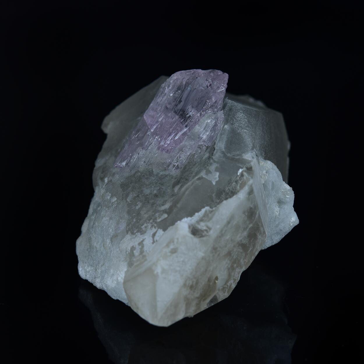 Spodumene Var Kunzite With Quartz