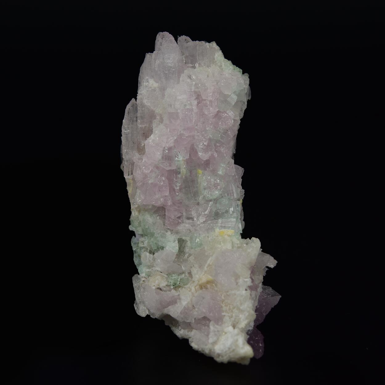 Spodumene Var Kunzite With Tourmaline & Quartz