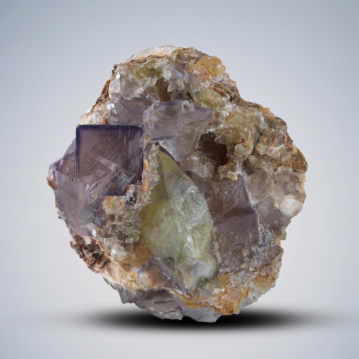 Fluorite With Calcite