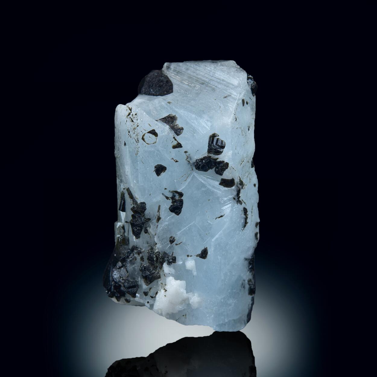 Aquamarine With Schorl