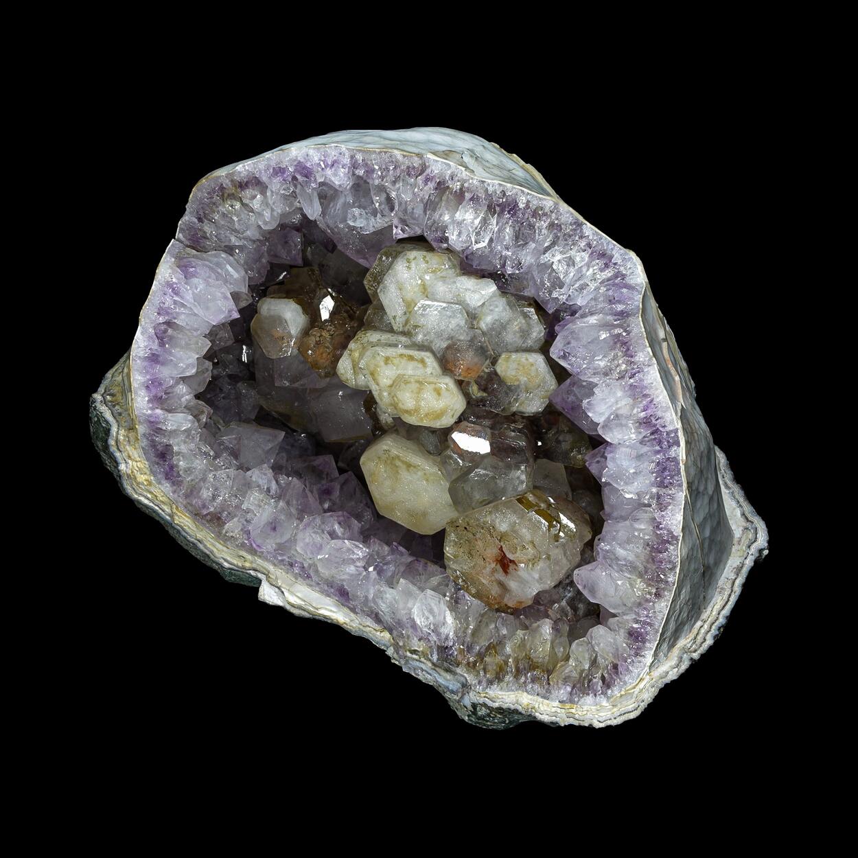 Calcite & Amethyst