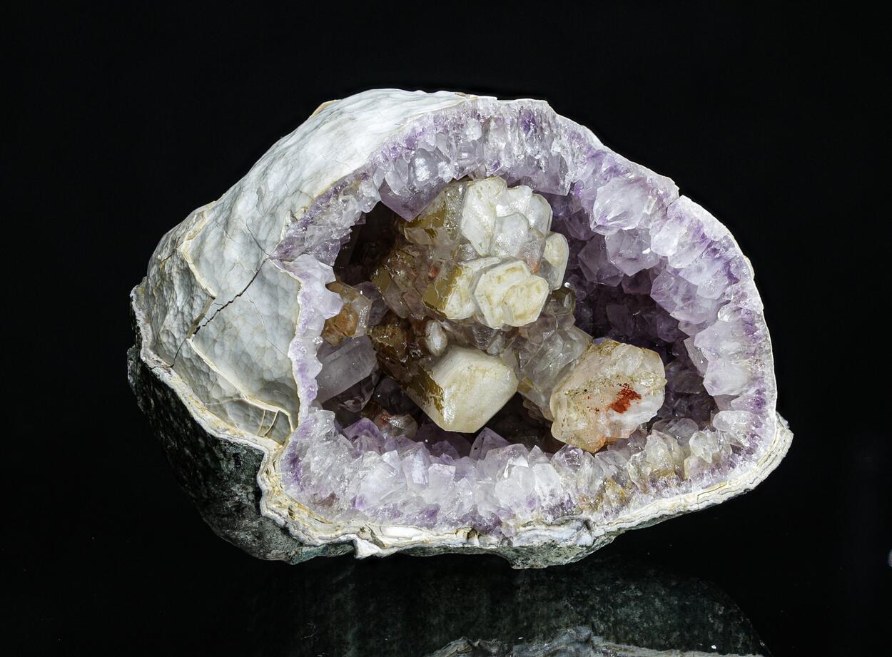 Calcite & Amethyst