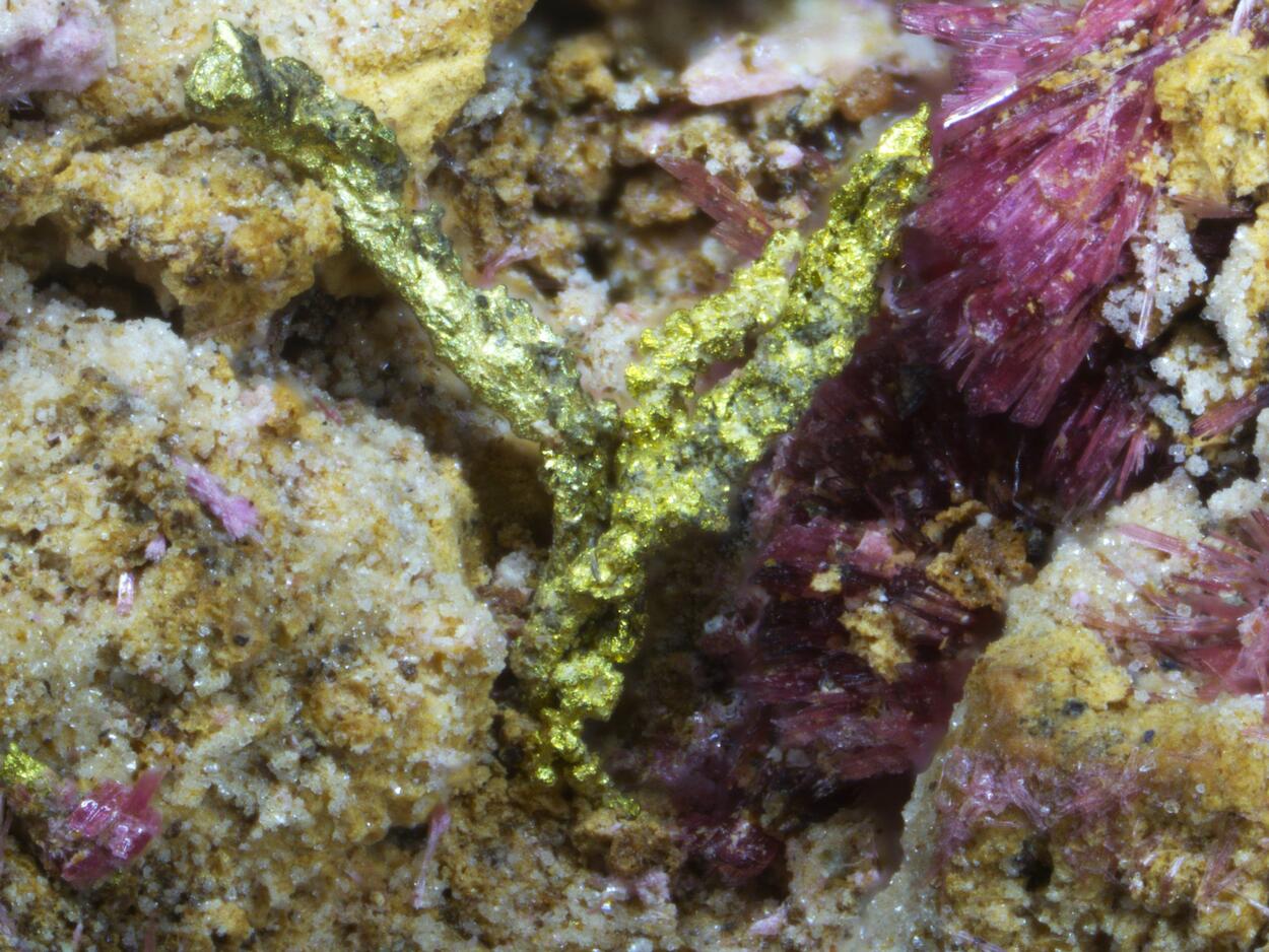 Gold & Electrum On Erythrite