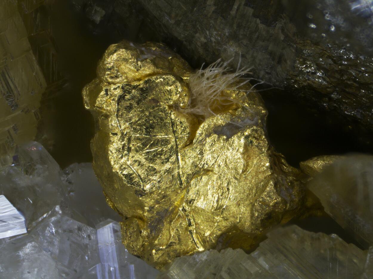 Gold Siderite & Rock Crystal