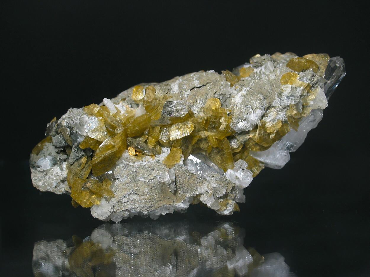 Gold Siderite & Rock Crystal