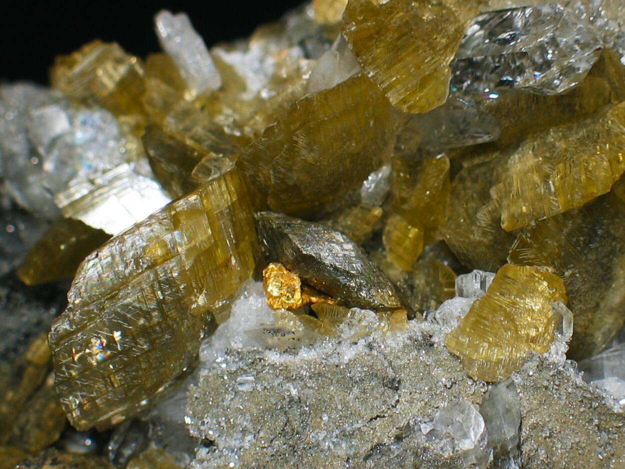 Gold Siderite & Rock Crystal