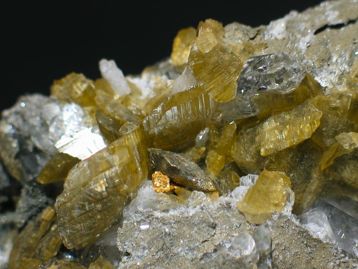 Gold Siderite & Rock Crystal