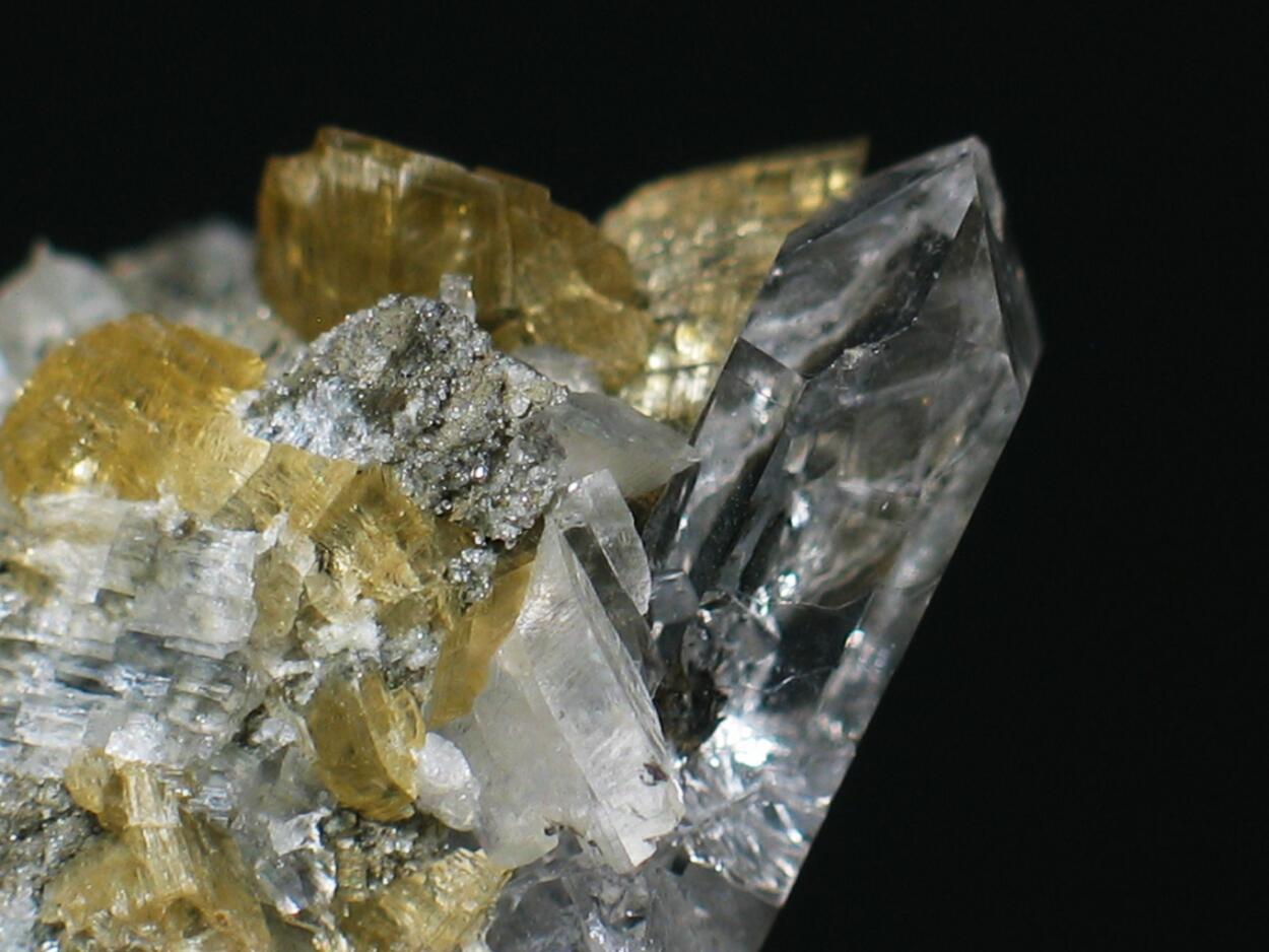 Gold Siderite & Rock Crystal