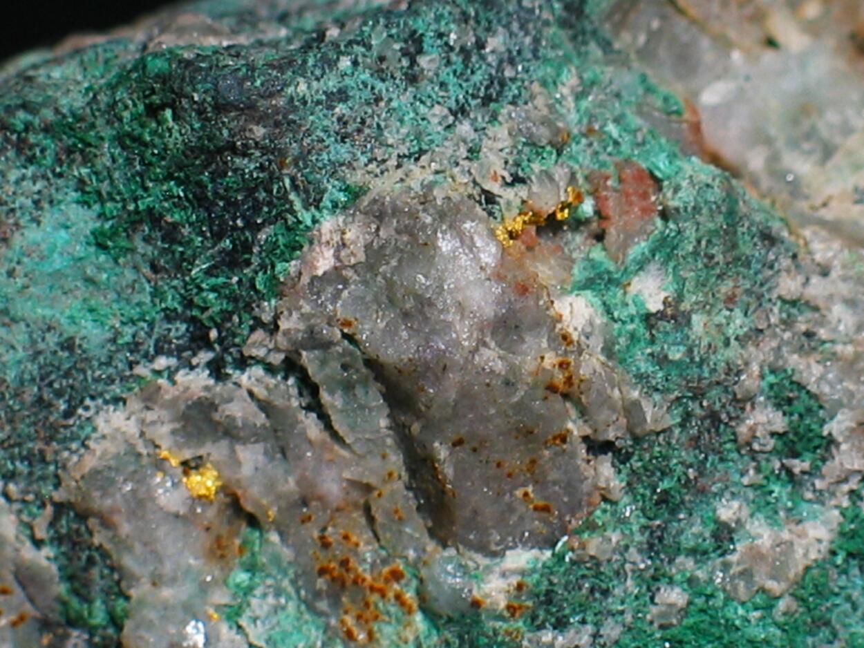 Gold On Malachite