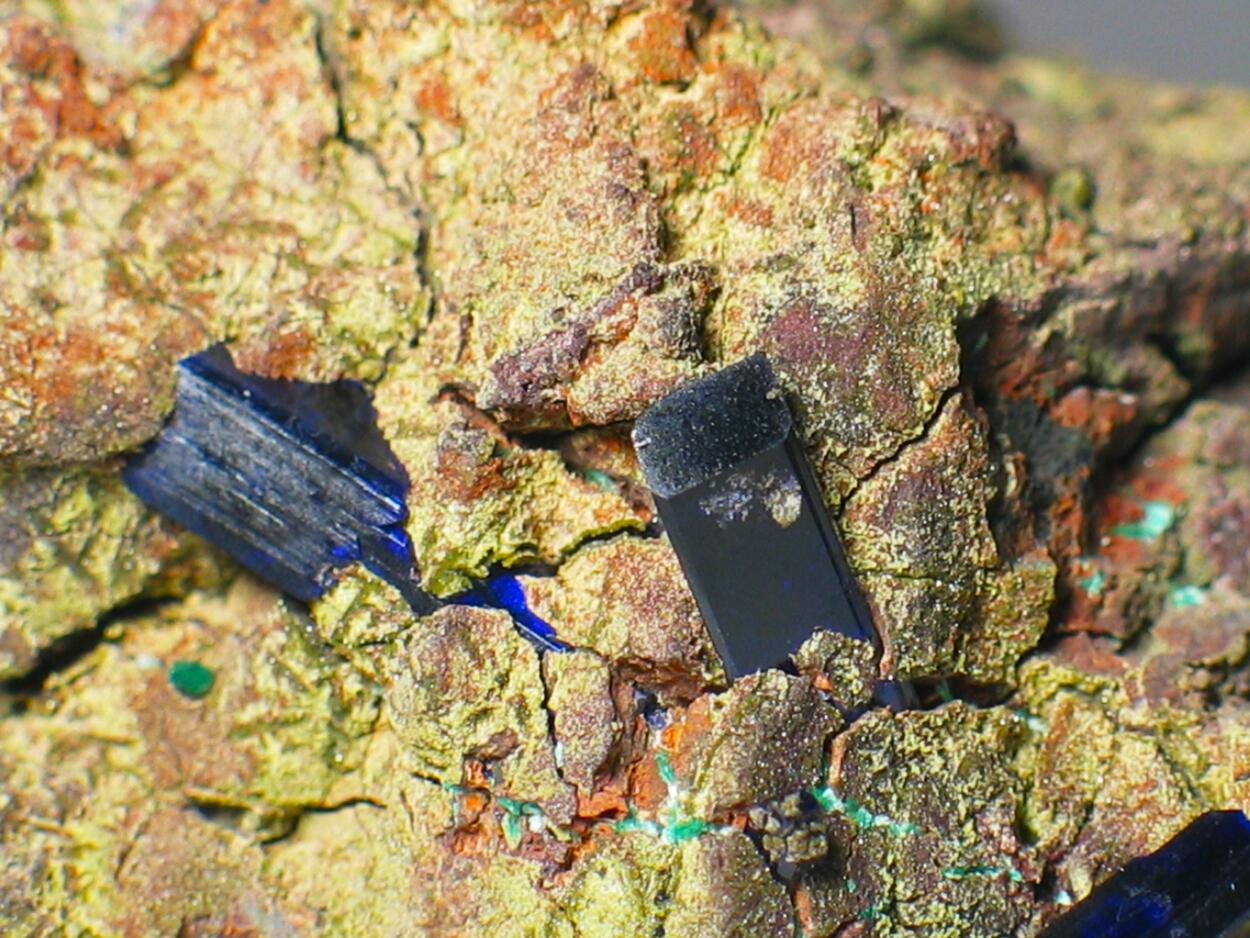 Azurite On Copper