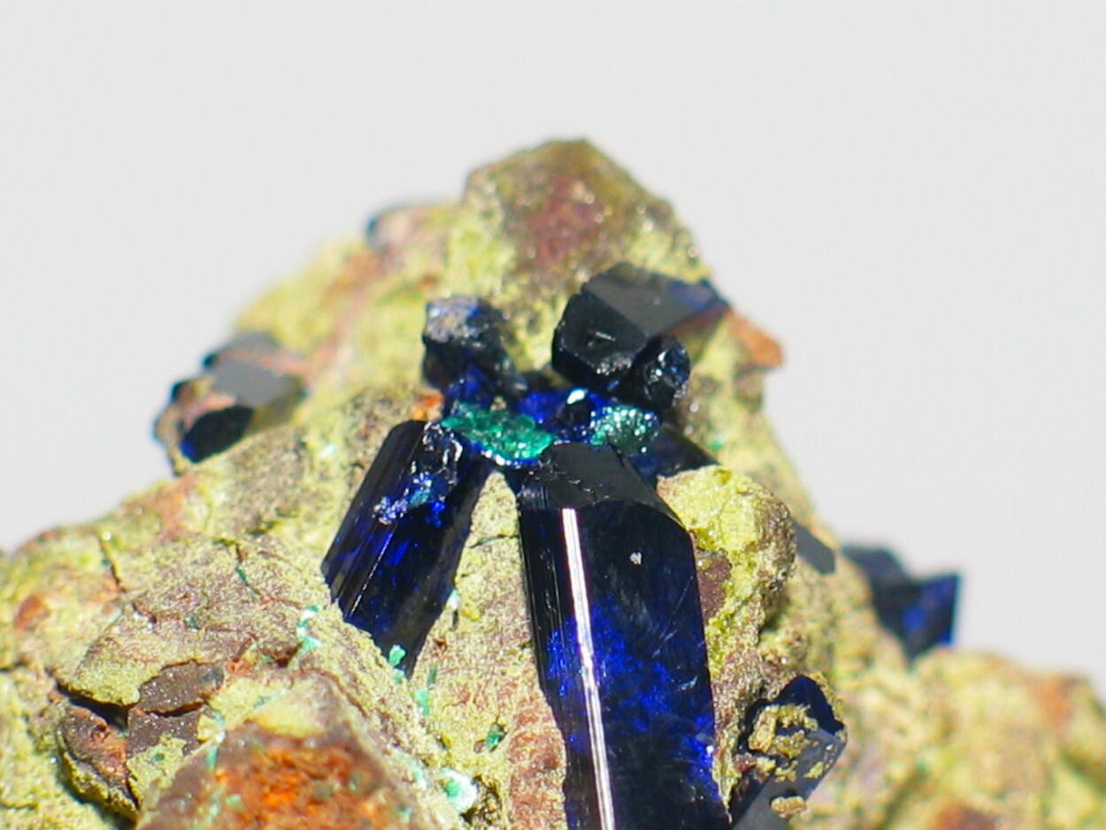 Azurite On Copper
