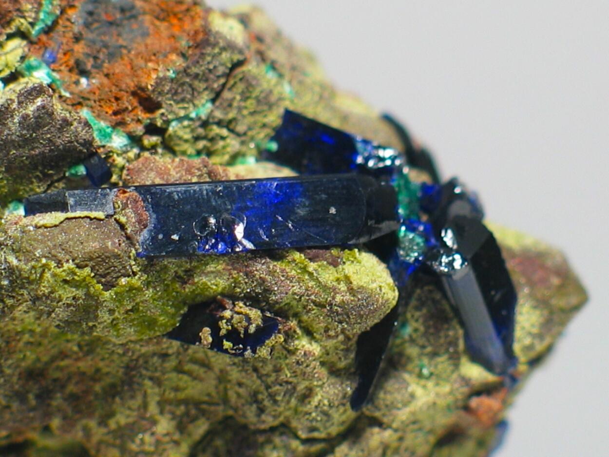 Azurite On Copper