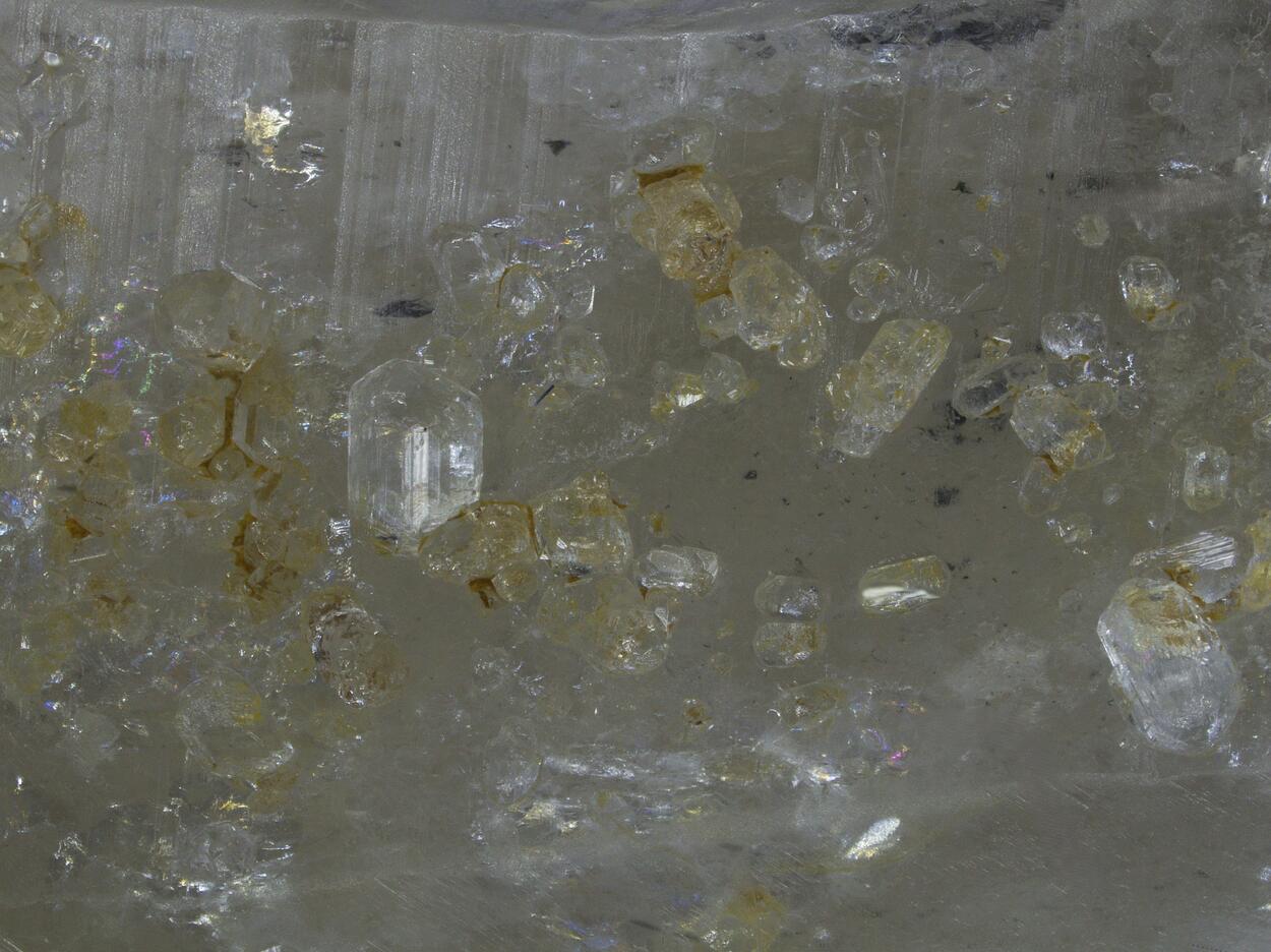 Phenakite On Rock Crystal