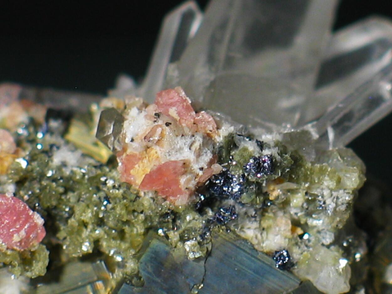 Rhodochrosite Pyrite & Quartz