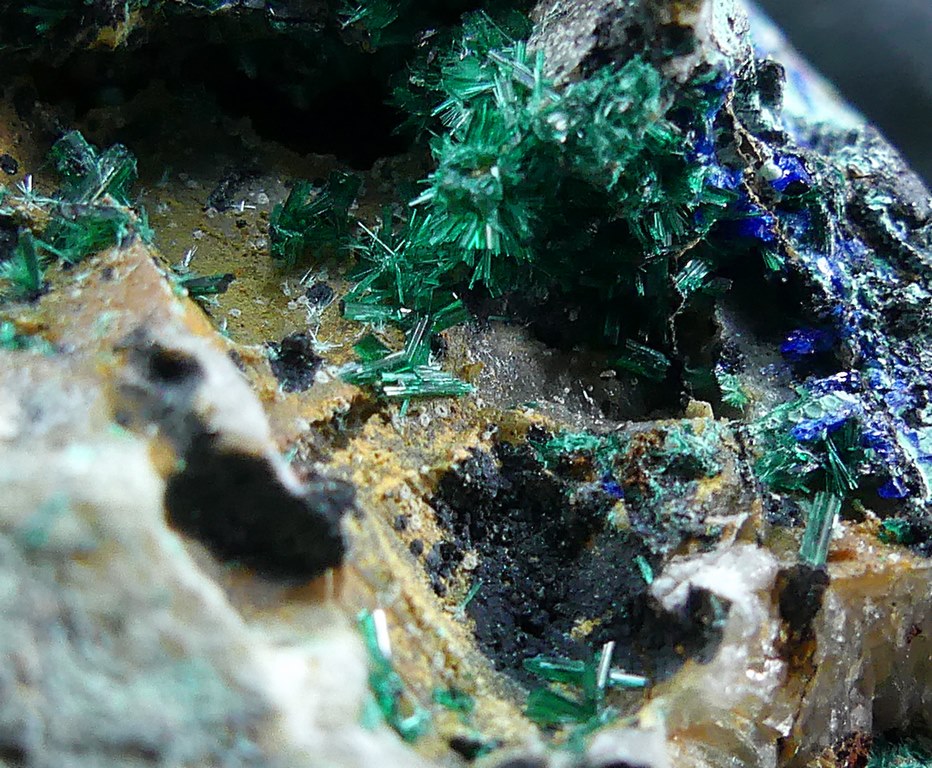 Brochantite Linarite & Malachite