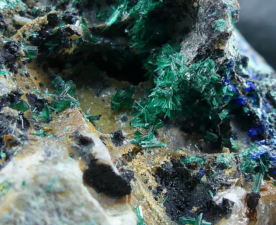 Brochantite Linarite & Malachite