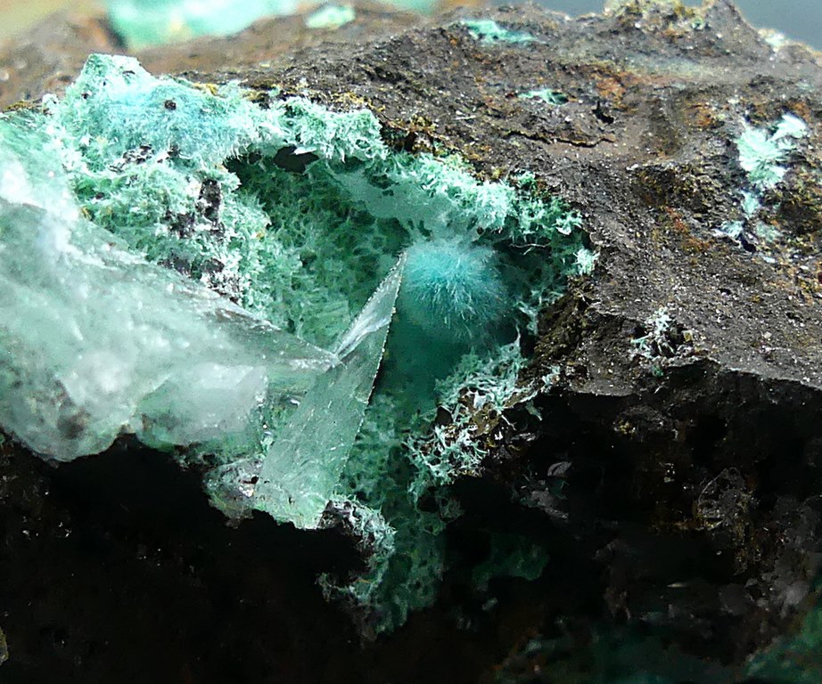 Rosasite & Calcite