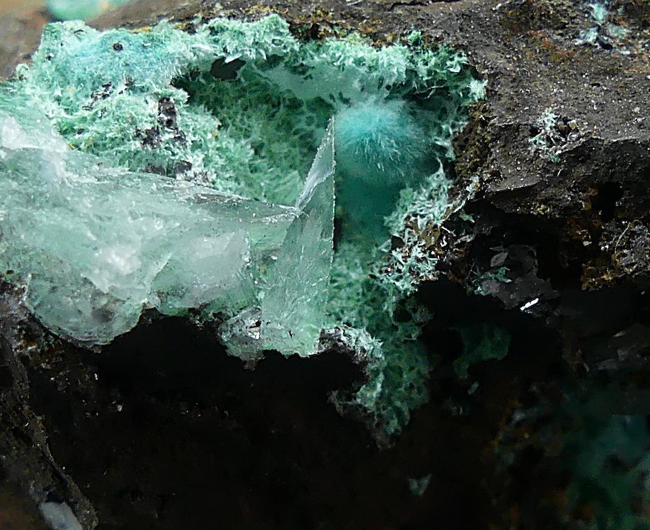 Rosasite & Calcite