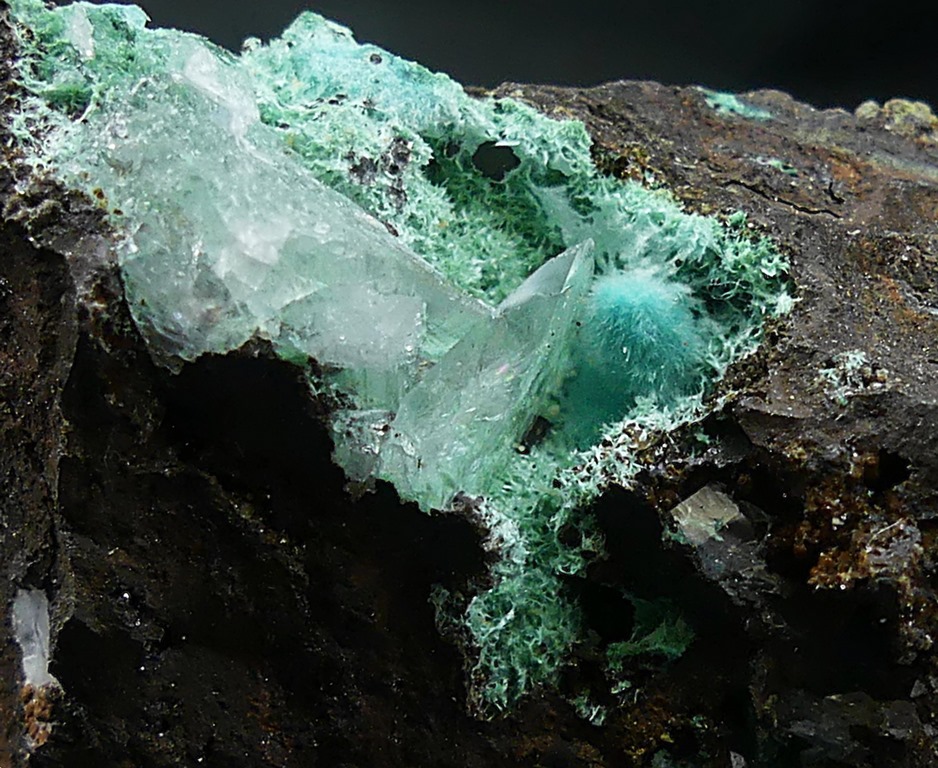 Rosasite & Calcite