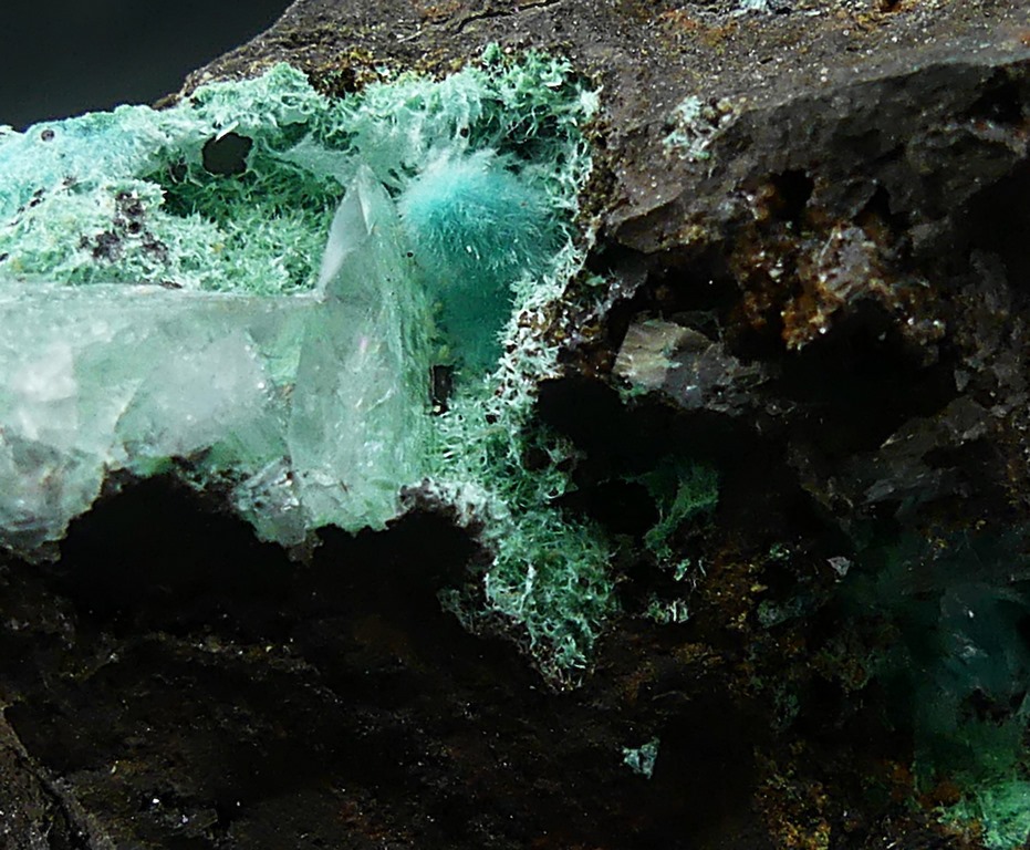 Rosasite & Calcite