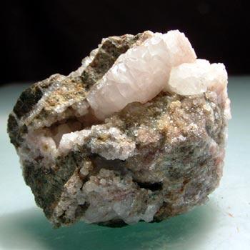 Calcite On Analcime