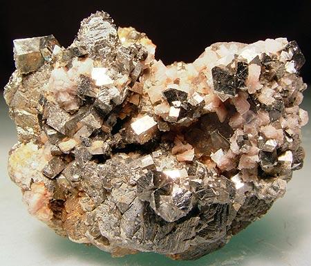 Arsenopyrite Rhodochrosite & Pyrite