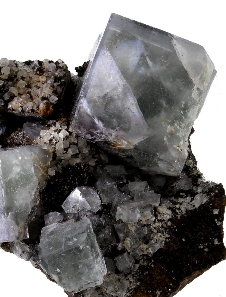 Fluorite With Siderite & Quartz