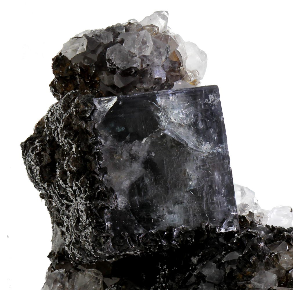 Fluorite With Siderite & Quartz