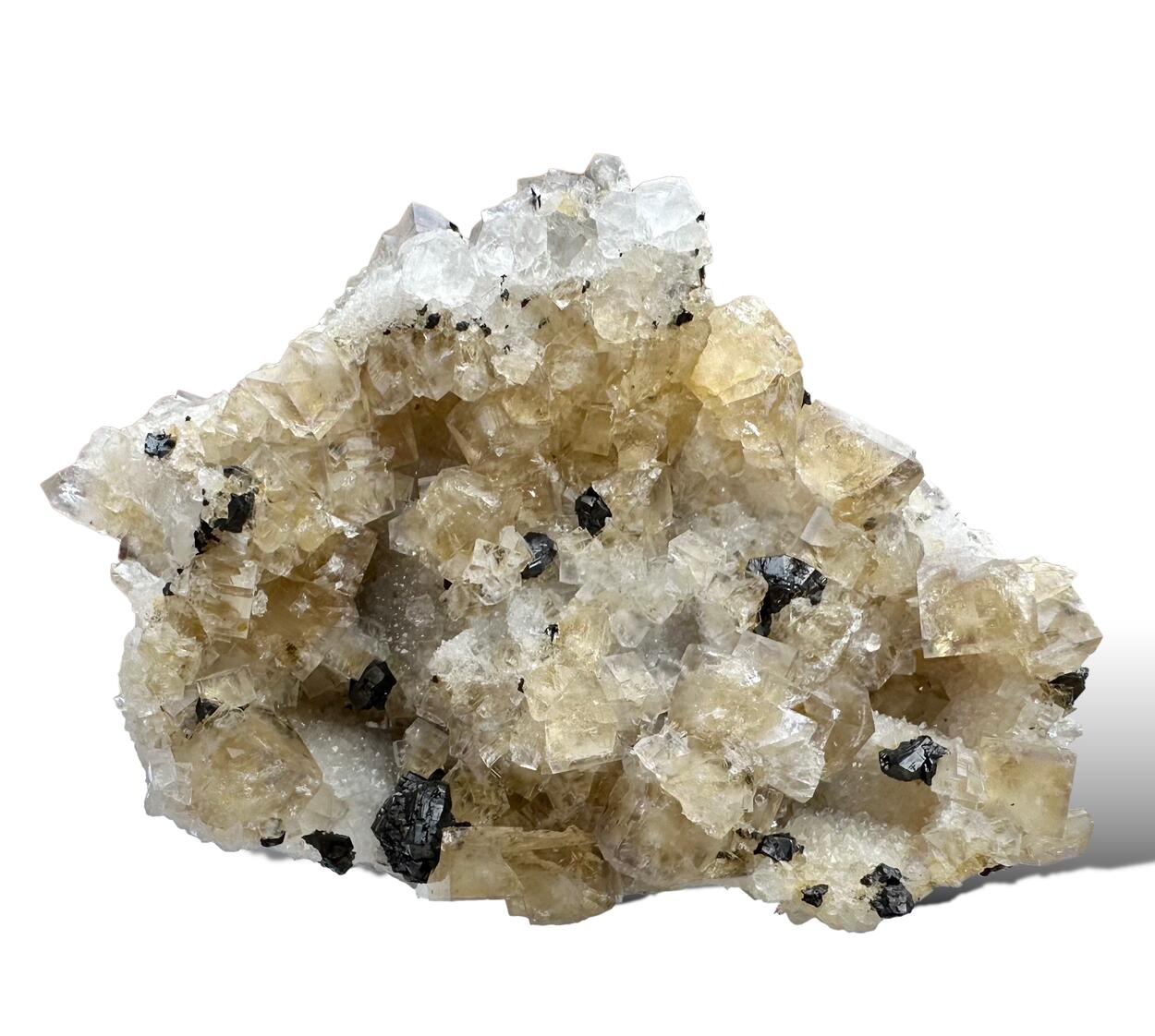 Fluorite With Siderite Sphalerite & Quartz