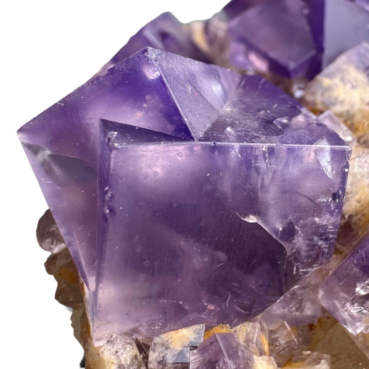 Fluorite & Chalcopyrite On Quartz