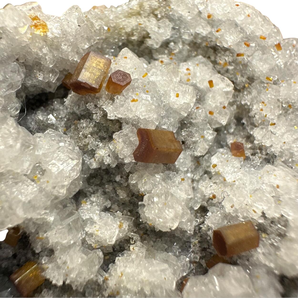 Vanadinite On Calcite