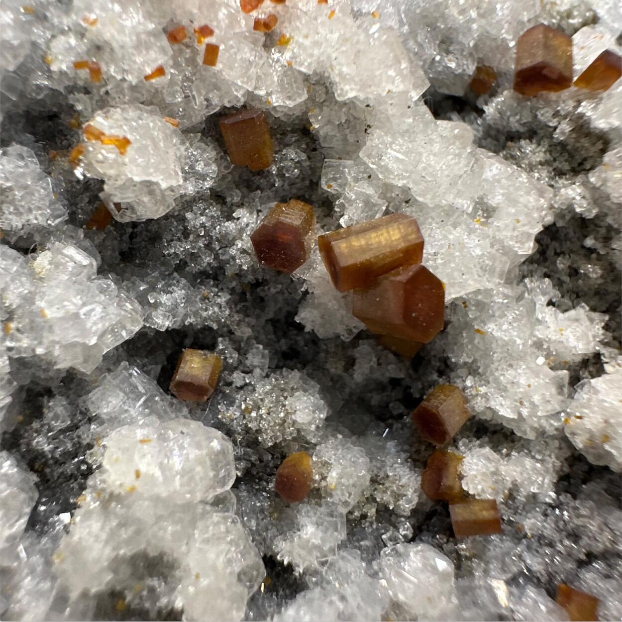 Vanadinite On Calcite