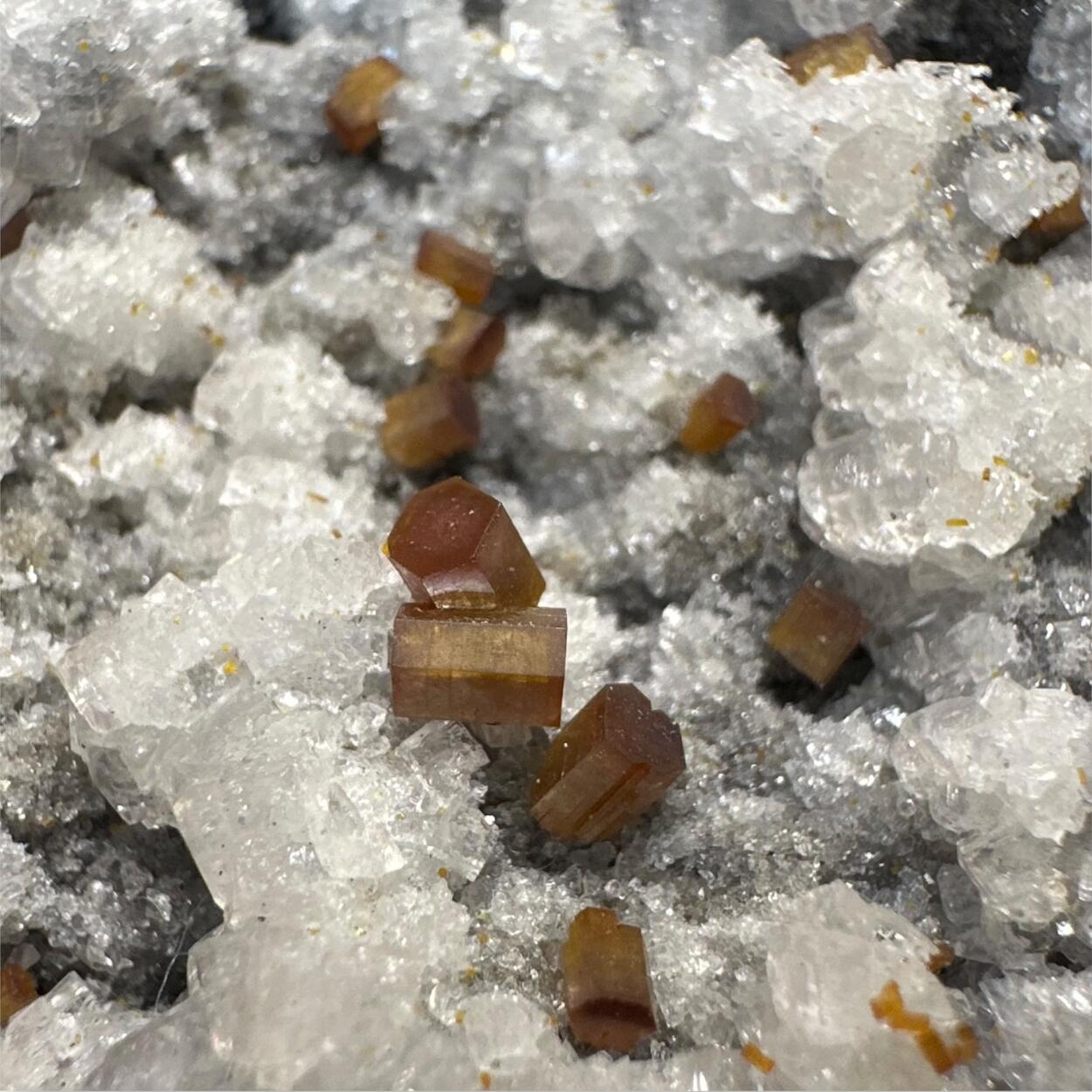 Vanadinite On Calcite