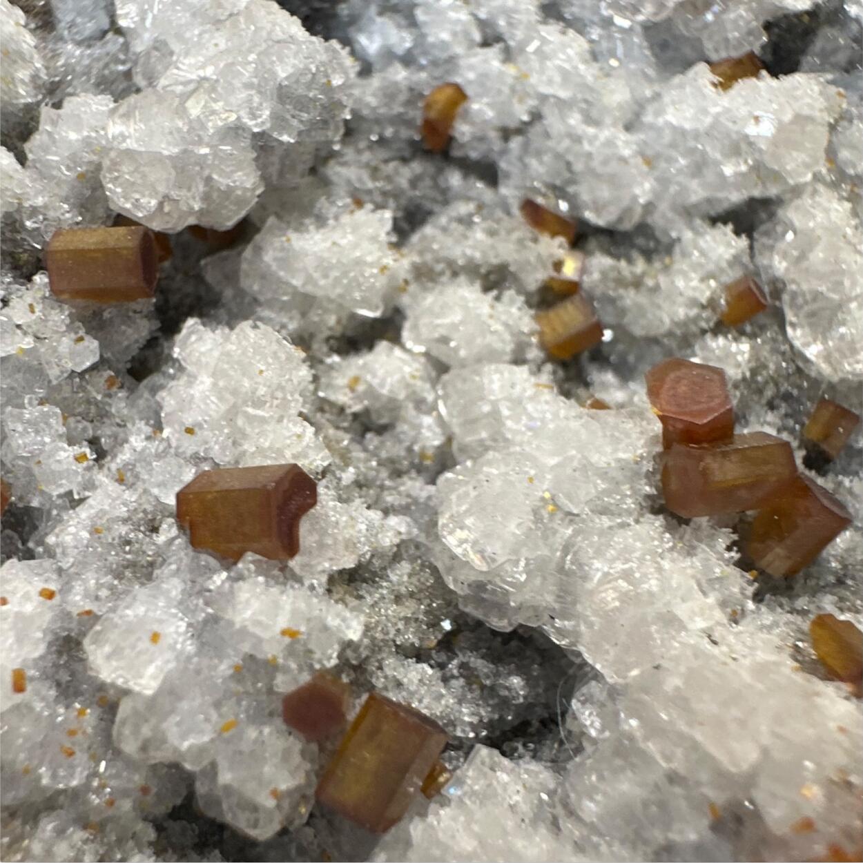 Vanadinite On Calcite