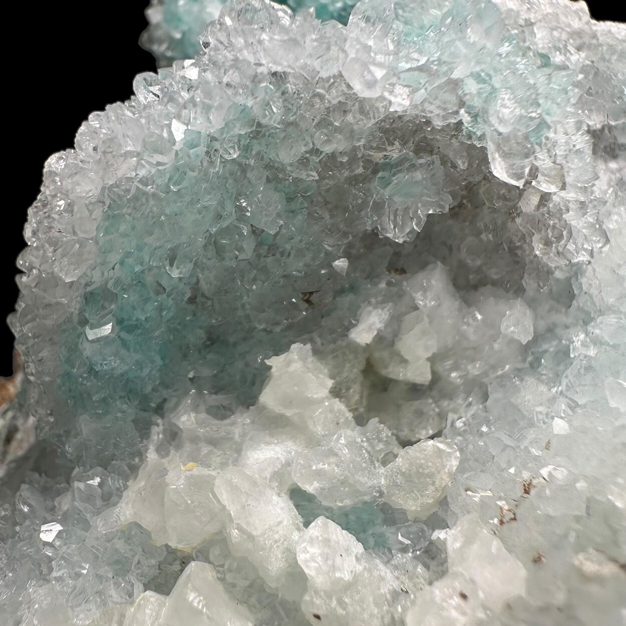 Quartz On Chrysocolla & Calcite