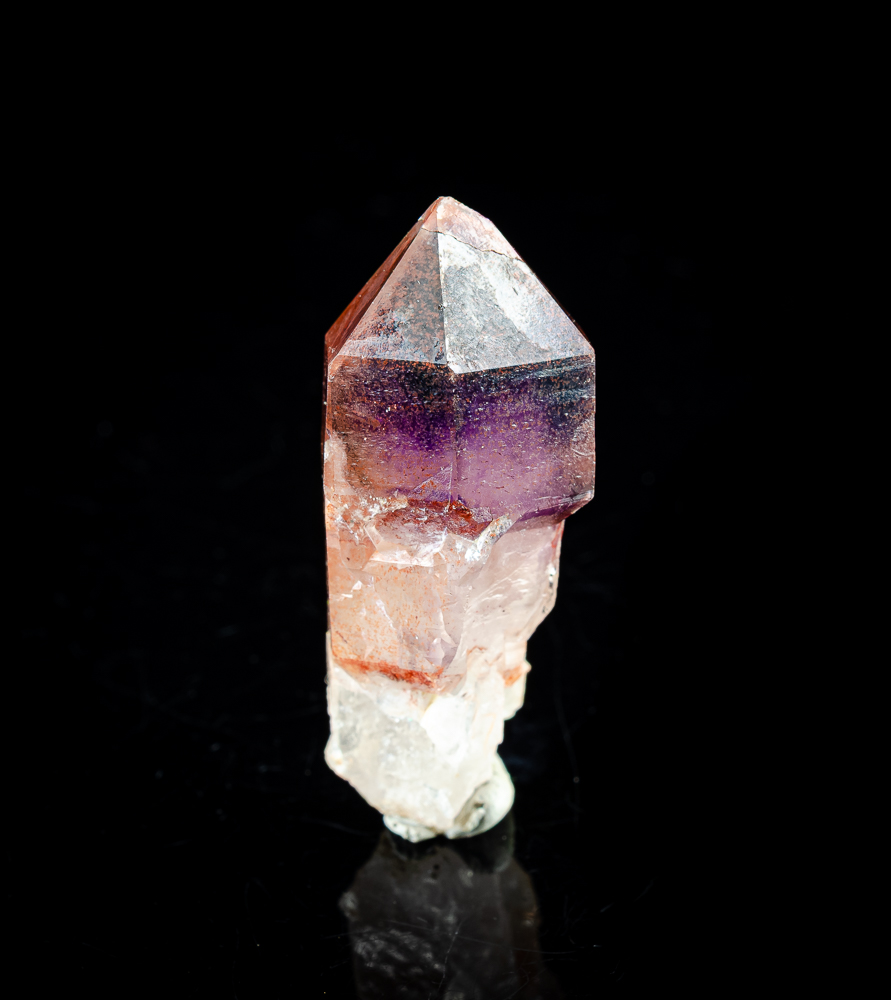 Ferruginous Quartz Sceptre With Amethyst